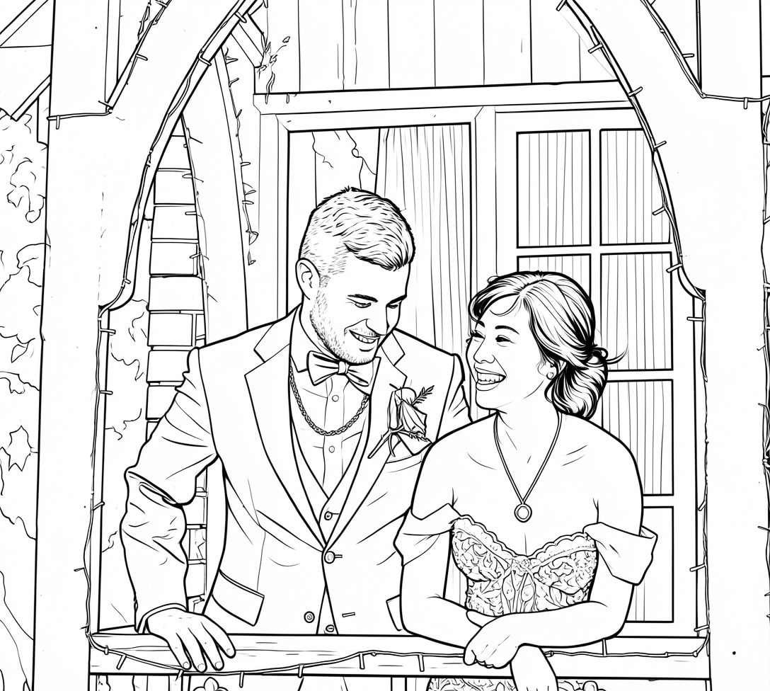 Example custom coloring page from custom coloring books created by EverFold